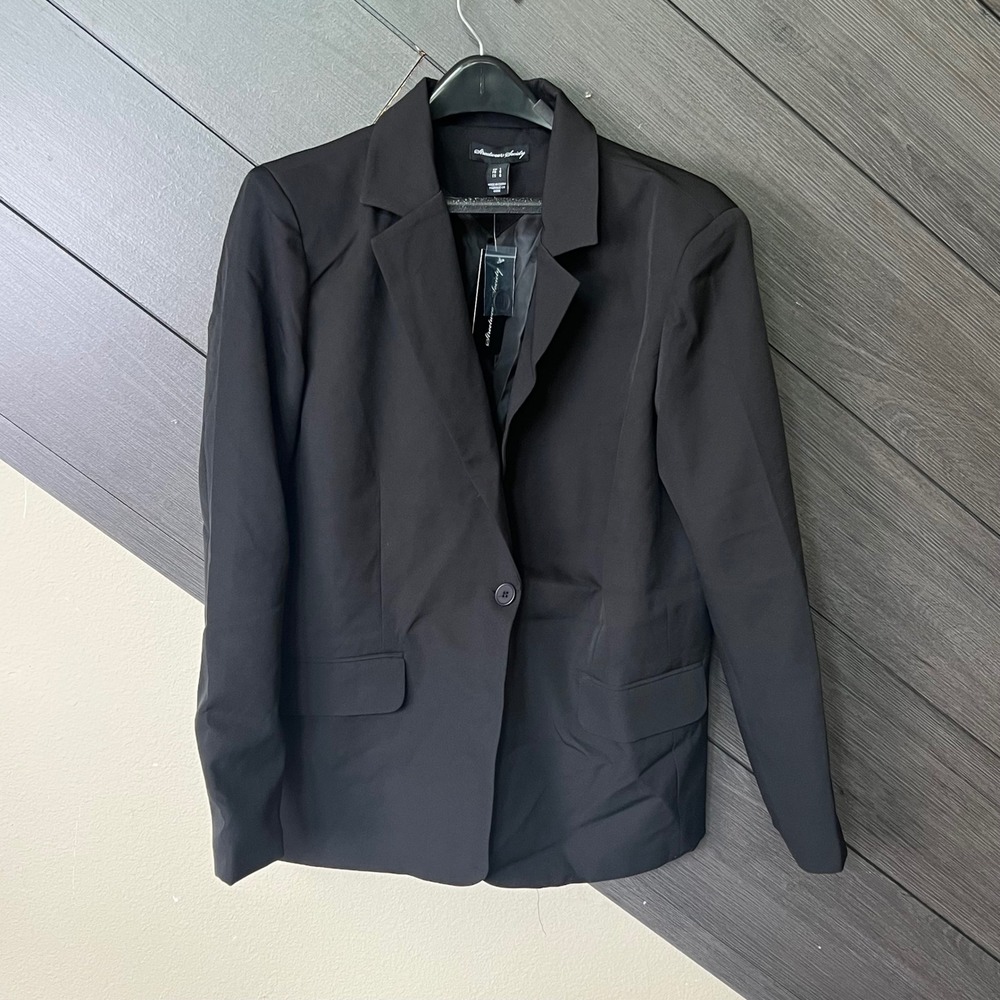 Streetwear Society Black Stretch Blazer Jacket NWT Size Large CareerMinimalist